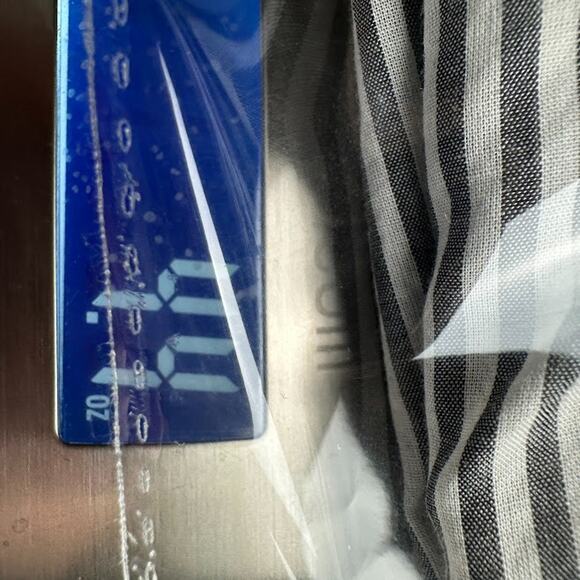 Talbots Top Womens 2X Gray White Striped Button Up Long Sleeve Career Preppy - Picture 10 of 11